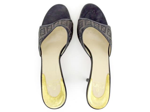 フェンディ FENDI パンプスズッキーノ #37 ブラック　ゴールド レディース 中古_1