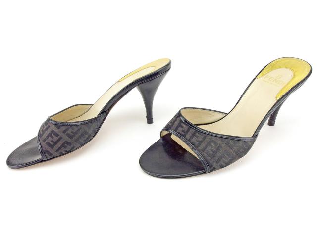 フェンディ FENDI パンプスズッキーノ #37 ブラック　ゴールド レディース 中古_3