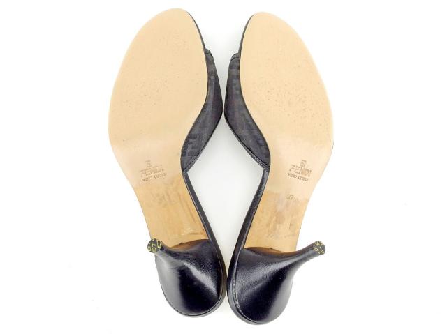フェンディ FENDI パンプスズッキーノ #37 ブラック　ゴールド レディース 中古_5