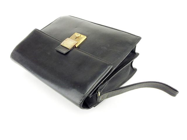 【30％OFF★土日ひと休み大売り出し】グッチ GUCCI クラッチペダル御徒面子 黒いこと レディース 中古