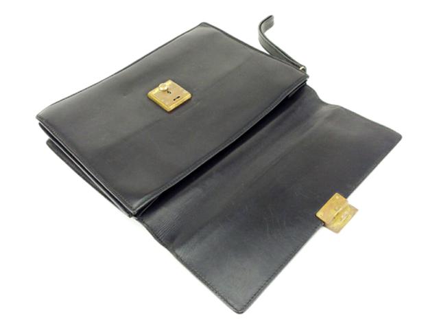 【30％OFF★土日ひと休み大売り出し】グッチ GUCCI クラッチペダル御徒面子 黒いこと レディース 中古
