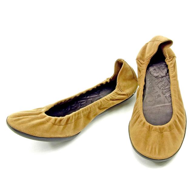 【X'masセール★30%OFF】エルメス HERMES パンプス ライトブラウン レディース 中古