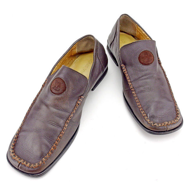 【X'masセール★30%OFF】ルイ・ヴィトン LOUIS VUITTON ローファー ブラウン レディース 中古