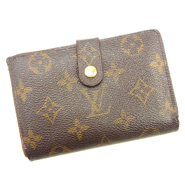【BIGお買い物ラリー★30%OFFセール中】ルイ・ヴィトン LOUIS VUITTON 二つ折り財布モノグラム ポルトモネビエヴィエノワ ブラウン レディース 中古