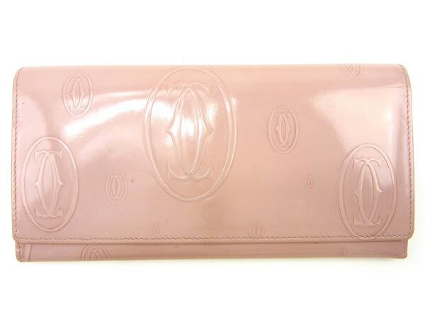 【30％OFF★週末タイムSALE】カルティエ CARTIER 長財布ハッピーバースデー ピンク レディース 中古_1