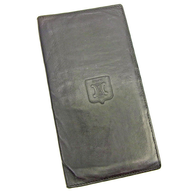 【BIGお買い物ラリー★30%OFFセール中】セリーヌ CELINE 札入れ ブラック レディース 中古