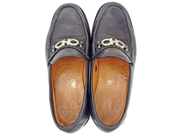 極美品 サルヴァトーレ フェラガモ ガンチーニ シルバー金具 ローファー 革靴 極美品 サルヴァトーレ フェラガモ ガンチーニ シルバー金具