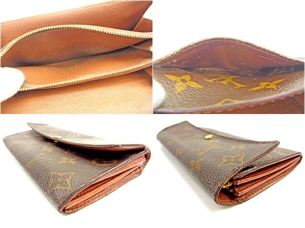 【ウィンターSALE★30%OFF】ルイ・ヴィトン LOUIS VUITTON 長財布モノグラム ポシェットポルトモネクレディ ブラウン レディース 中古