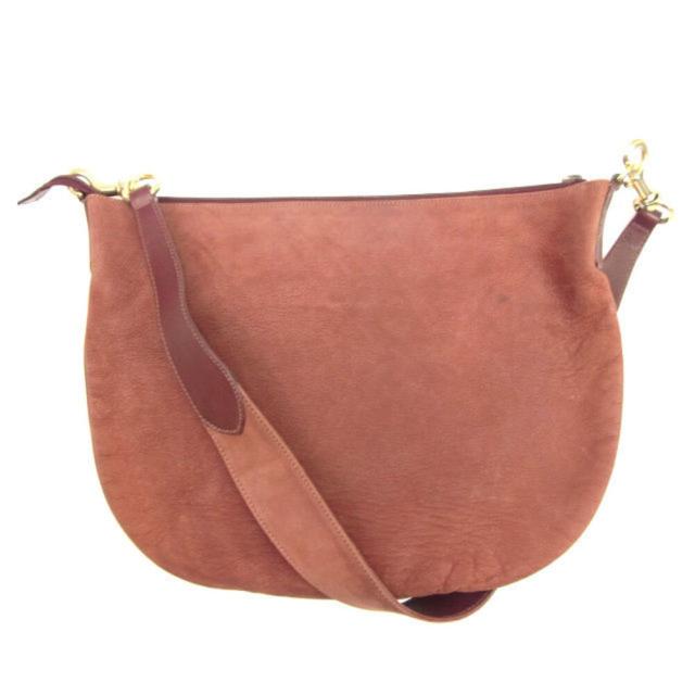 【BIGお買い物ラリー★30%OFFセール中】グッチ GUCCI ショルダーバッグ オールドグッチ ボルドー×ゴールド レディース 中古