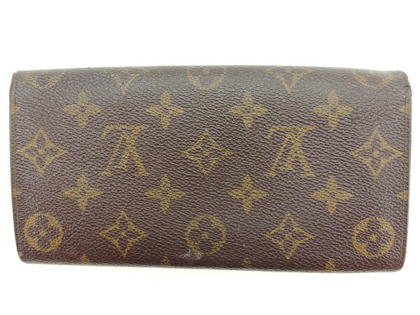 【30％OFF★週末タイムSALE】ルイ・ヴィトン LOUIS VUITTON 長財布モノグラム ポシェットポルトモネクレディ ブラウン レディース 中古_1