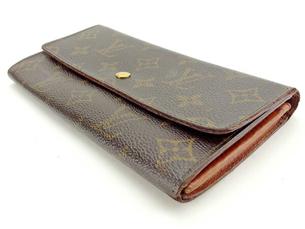 【30％OFF★週末タイムSALE】ルイ・ヴィトン LOUIS VUITTON 長財布モノグラム ポシェットポルトモネクレディ ブラウン レディース 中古_2