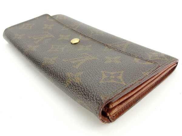 【30％OFF★週末タイムSALE】ルイ・ヴィトン LOUIS VUITTON 長財布モノグラム ポシェットポルトモネクレディ ブラウン レディース 中古_3