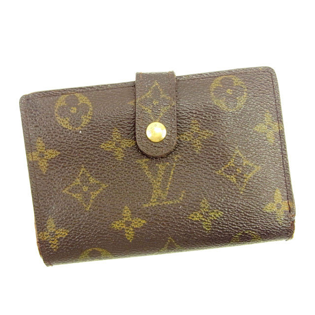 【BIGお買い物ラリー★30%OFFセール中】ルイ・ヴィトン LOUIS VUITTON 二つ折り財布モノグラム ポルトモネビエヴィエノワ ブラウン レディース 中古