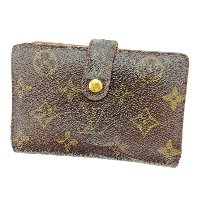 【BIGお買い物ラリー★30%OFFセール中】ルイ・ヴィトン LOUIS VUITTON 二つ折り財布モノグラム ポルトモネビエヴィエノワ ブラウン レディース 中古