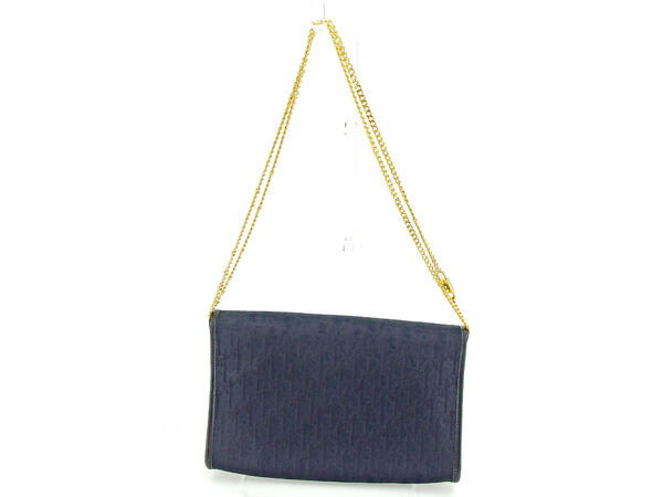 【30％OFF★週末タイムセール】ディオール Dior ショルダーバッグトロッター ブラック×ゴールド レディース 中古_1