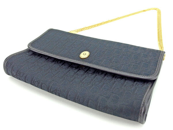 【30％OFF★週末タイムセール】ディオール Dior ショルダーバッグトロッター ブラック×ゴールド レディース 中古_2