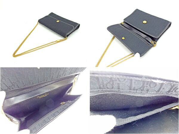 【30％OFF★週末タイムセール】ディオール Dior ショルダーバッグトロッター ブラック×ゴールド レディース 中古_5