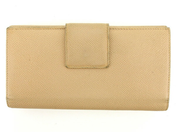 ブルガリ BVLGARI 長財布ブルガリブルガリ ベージュ×シルバー レディース 中古_1