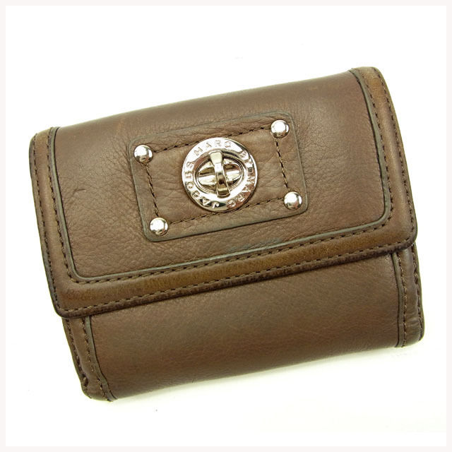 【BIGお買い物ラリー★30%OFFセール中】マークバイマークジェイコブス MARC BY MARC JACOBS 二つ折り財布 ブラウン系 レディース 中古