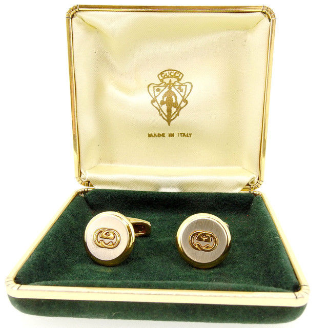 【X'masセール★30%OFF】グッチ GUCCI カフスインターロッキングG シルバー×ゴールド レディース 中古
