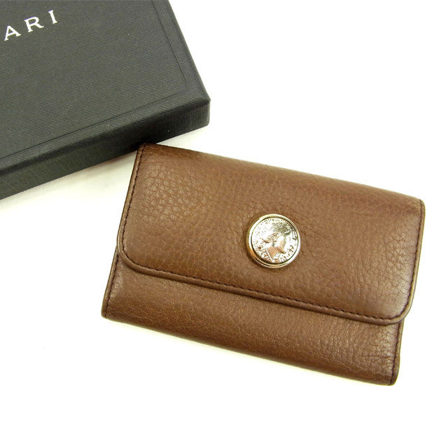 【X'masセール★30%OFF】ブルガリ BVLGARI キーケース ブラウン レディース 中古