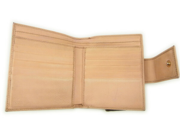 グッチ GUCCI 二つ折り財布GGキャンバス ピンク×ベージュ レディース