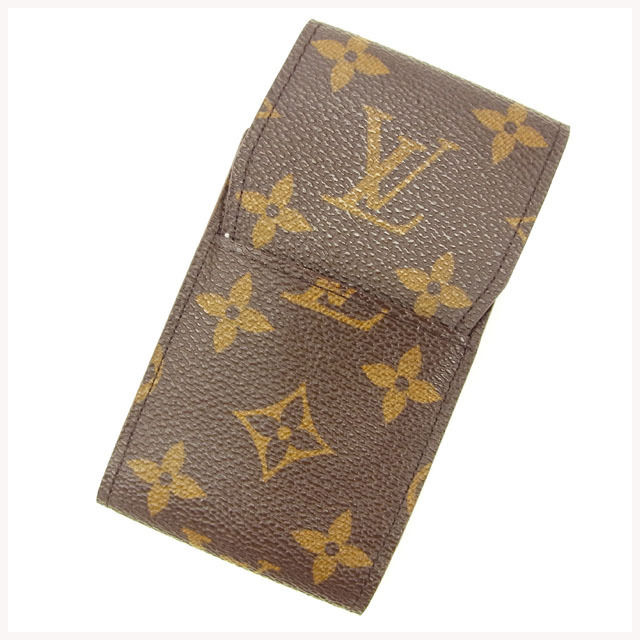 【ウィンターSALE★30%OFF】ルイ・ヴィトン LOUIS VUITTON シガレットケースモノグラム エテュイシガレット ブラウン レディース 中古