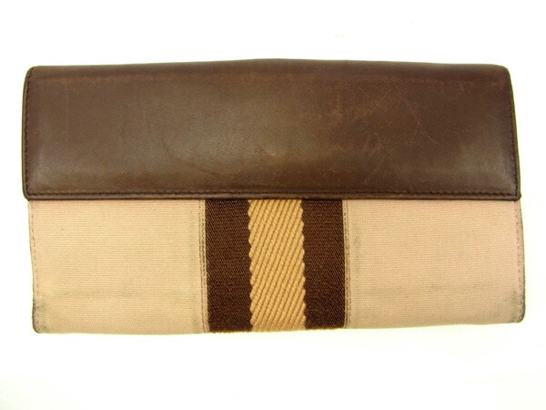 グッチ GUCCI 長財布ジャッキー金具 ピンクベージュ×ブラウン