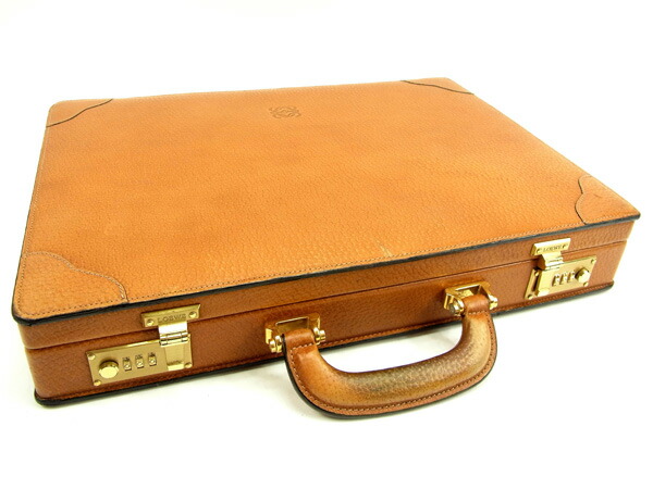【週末タイムセール】ロエベ LOEWE ビジネスバッグ ライトブラウン レディース 中古_2