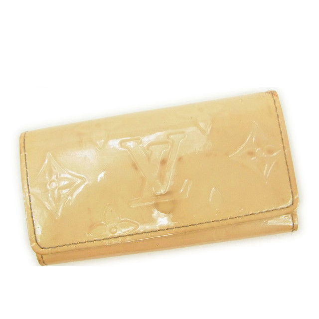 【BIGお買い物ラリー★30%OFFセール中】ルイ・ヴィトン LOUIS VUITTON キーケースヴェルニ /ミュルティクレ4 ローズフロランタン レディース 中古