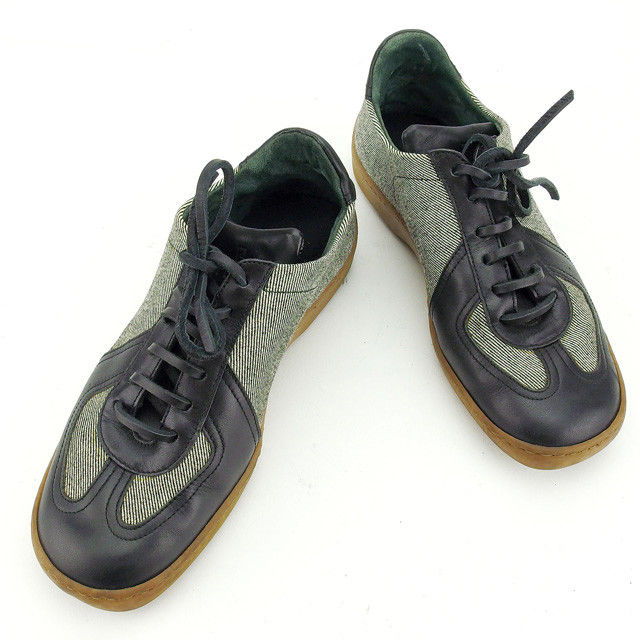 【BIGお買い物ラリー★30%OFFセール中】フェンディ FENDI スニーカーローカット ブラック×ベージュ系 レディース 中古