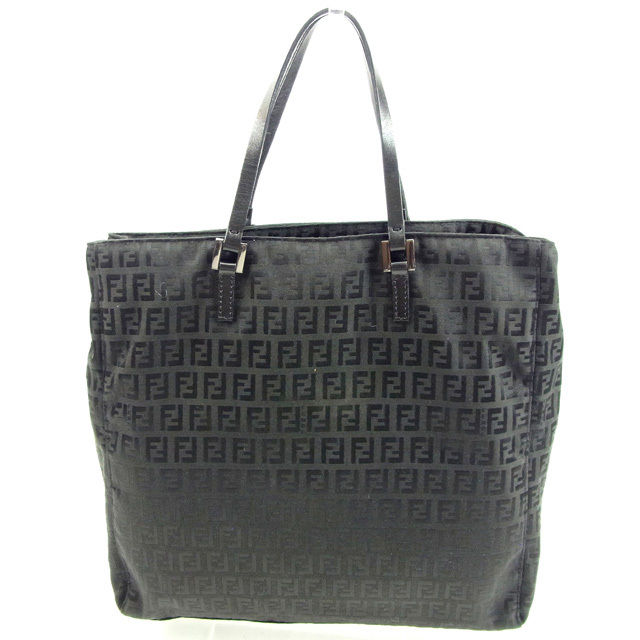 FENDI トートバッグ・中古美品 FENDI 美品✨ ハンドバッグ キャンバス ズッカ ブラウン トート