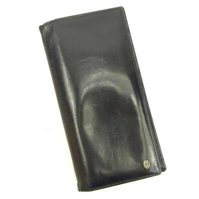 【BIGお買い物ラリー★30%OFFセール中】カルティエ CARTIER 長財布パシャ ブラック レディース 中古