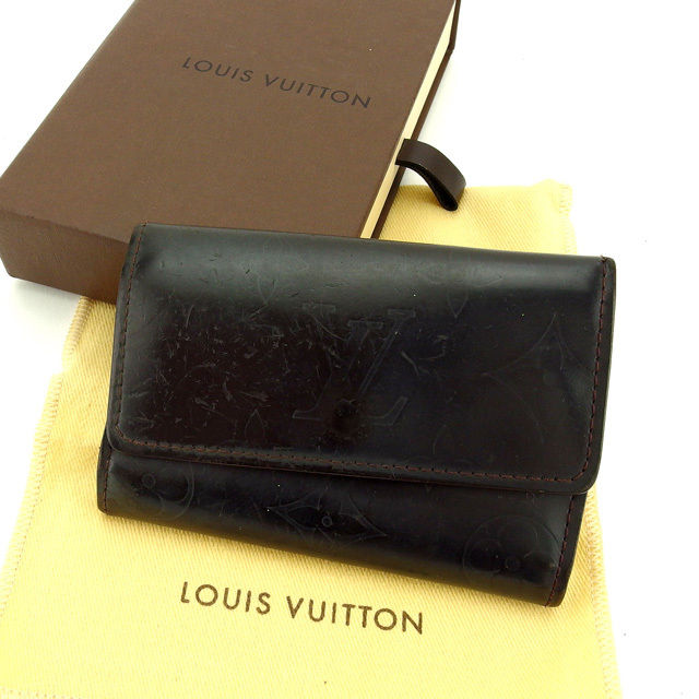 【BIGお買い物ラリー★30%OFFセール中】ルイ・ヴィトン LOUIS VUITTON キーケースモノグラムグラセ ミュルティクレ6 カフェ（ダークブラウン） レディース 中古