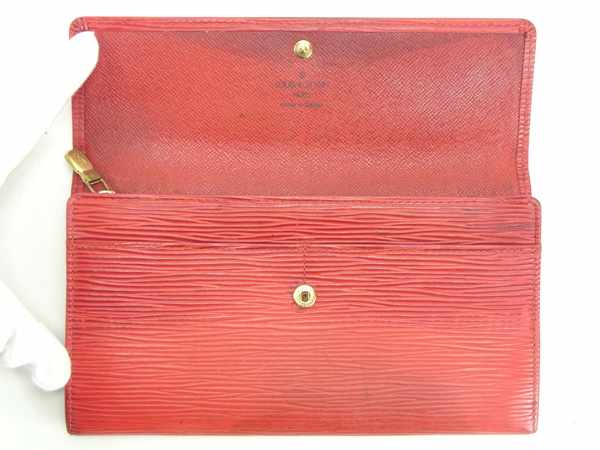 ルイ・ヴィトン LOUIS VUITTON 長財布エピ ポシェットポルトモネクレディ レッド レディース 中古_2