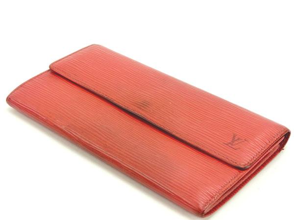 ルイ・ヴィトン LOUIS VUITTON 長財布エピ ポシェットポルトモネクレディ レッド レディース 中古_5