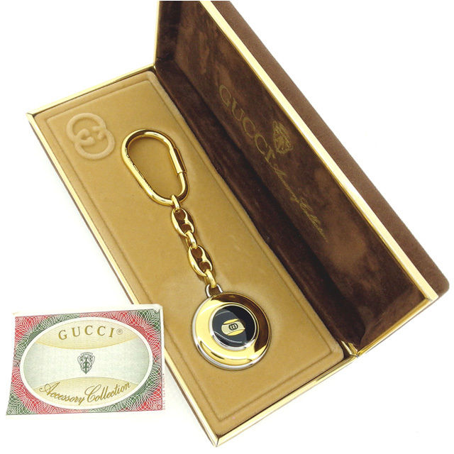 【BIGお買い物ラリー★30%OFFセール中】グッチ GUCCI キーホルダーインターロッキングG ヴィンテージ ゴールド×シルバー×ブラック レディース 中古 グッチ GUCCI キーホルダーインターロッキングG ヴィンテージ ゴールド
