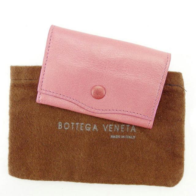 【BIGお買い物ラリー★30%OFFセール中】ボッテガヴェネタ BOTTEGAVENETA ケースイントレチャート ピンク レディース 中古