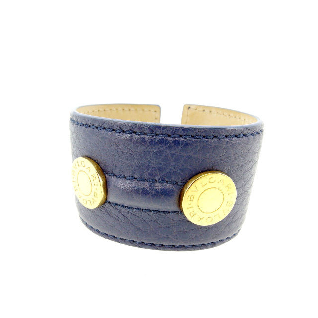 ブルガリ BVLGARI バングルブルガリブルガリ ネイビー×ゴールド レディース 中古