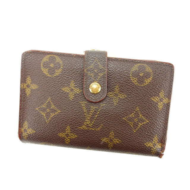 【BIGお買い物ラリー★30%OFFセール中】ルイ・ヴィトン LOUIS VUITTON 二つ折り財布モノグラム ポルトモネビエヴィエノワ ブラウン レディース 中古