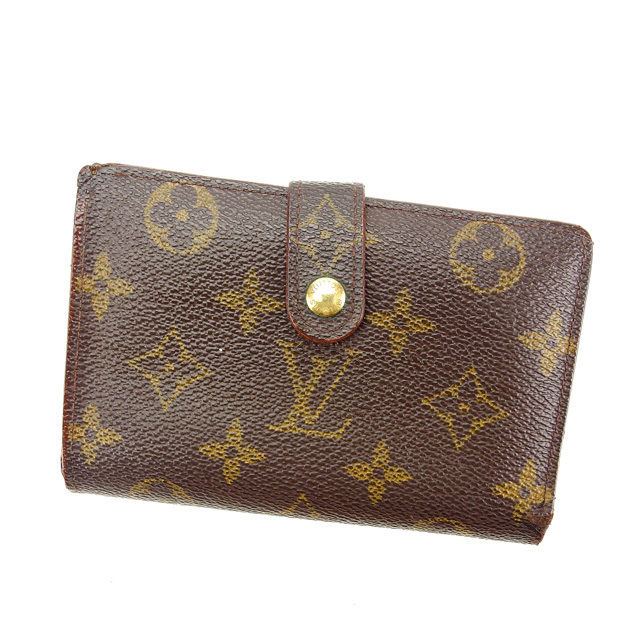 【BIGお買い物ラリー★30%OFFセール中】ルイ・ヴィトン LOUIS VUITTON 二つ折り財布モノグラム ポルトモネビエヴィエノワ ブラウン レディース 中古
