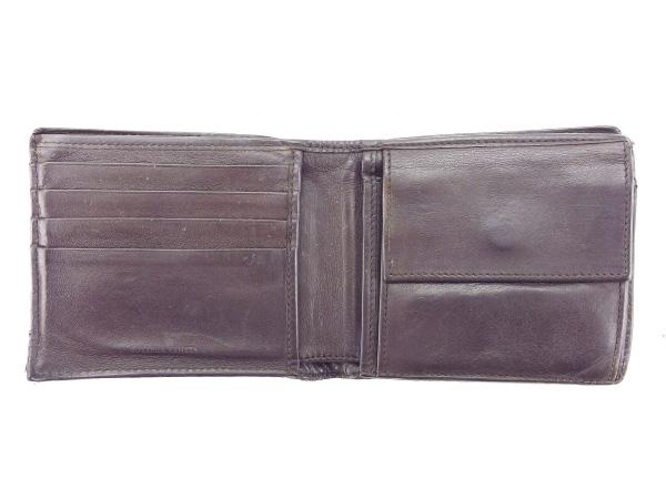 【30％OFF★週末タイムセール】ボッテガヴェネタ BOTTEGAVENETA 二つ折り財布イントレチャート ダークブラウン レディース 中古_4