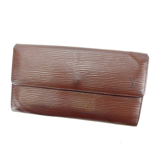 【BIGお買い物ラリー★30%OFFセール中】ルイ・ヴィトン LOUIS VUITTON 長財布エピ ポシェット・ポルト　モネ　カルト　クレディ ブラウン レディース 中古