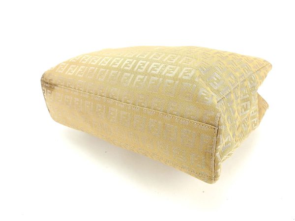 【30％OFF★週末タイムSALE】フェンディ FENDI トートバッグズッカ ベージュ レディース 中古_3