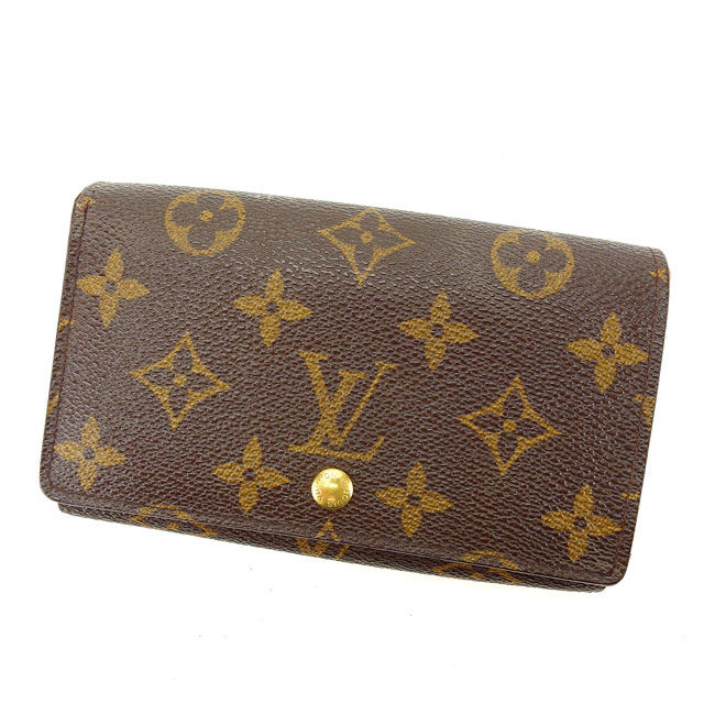【BIGお買い物ラリー★30%OFFセール中】ルイ・ヴィトン LOUIS VUITTON 長財布モノグラム ポルトモネビエトレゾール ブラウン レディース 中古