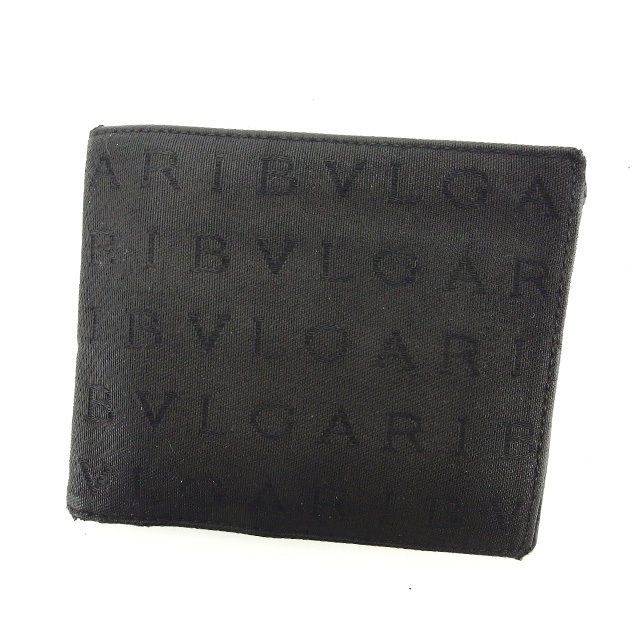 【BIGお買い物ラリー★30%OFFセール中】ブルガリ BVLGARI 札入れGGキャンバス ダークブラウン系 レディース 中古