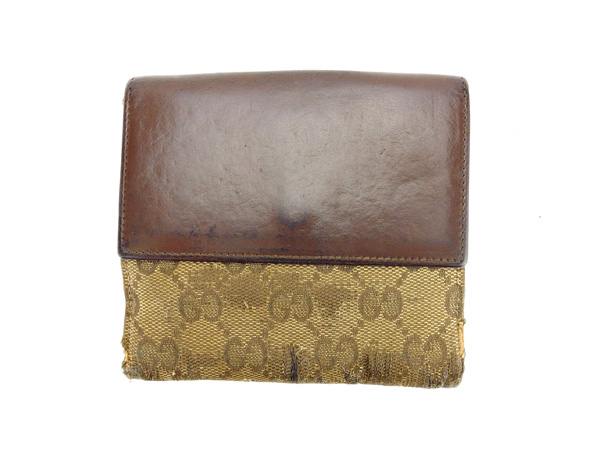 【美品】 GUCCI グッチ 二つ折り財布 ジャッキー GG キャンバス GUCCI（グッチ） 二つ折り財布 ジャッキー GGキャンバス/レザー