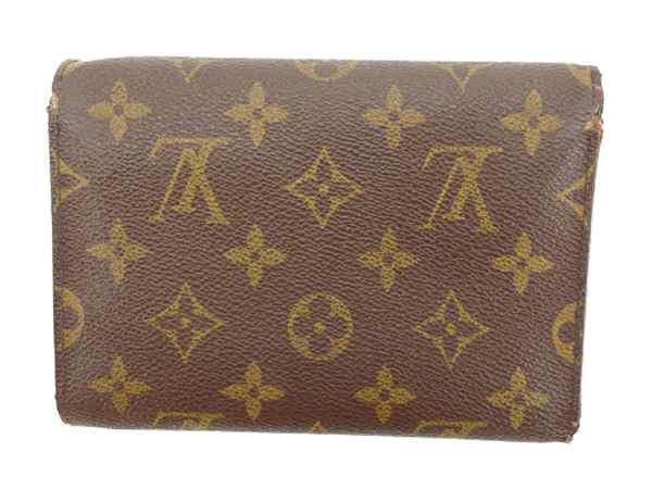 【美品】ルイヴィトン　モノグラム　エテュイパピエ　三つ折り財布　財布　ブラウン ルイ・ヴィトン LOUIS VUITTON 三つ折り財布モノグラム ポルト