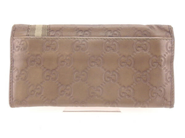 グッチ GUCCI 長財布グッチシマ カーキ レディース 中古_1
