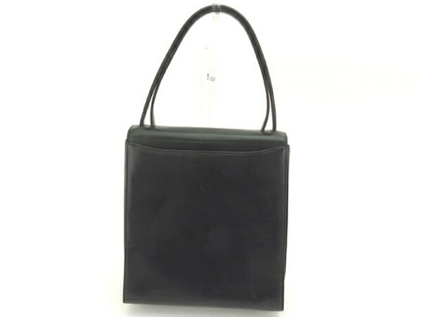 【30％OFF★週末タイムセール】ミラショーン mila schon ハンドバッグロゴ ブラック レディース 中古_1